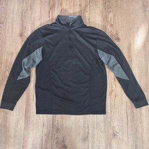 Men's Forgan Black and Gray Quarter-Zip Jacket